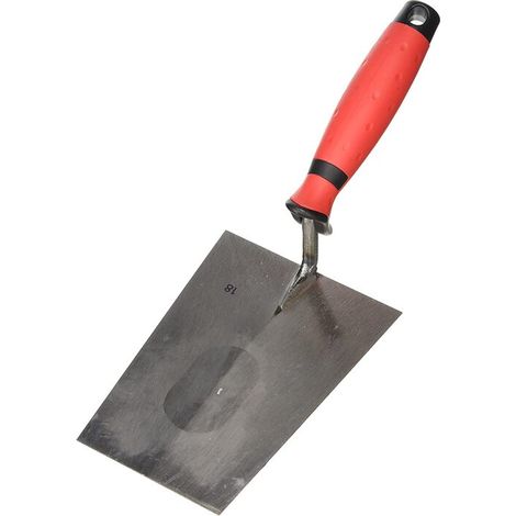 Stubai 4200032K Maurerkelle, Kelle, Mörtelkelle, Handkelle, geschmiedet, flexibel, gehärtet, poliert, rotes Heft, 180x125mm