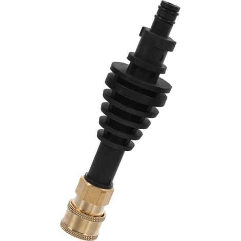 Boquilla rociadora de agua para lavado de autos, pértiga de extensión para manguera de agua, adaptador para hidrolavadora, material PP, negro.