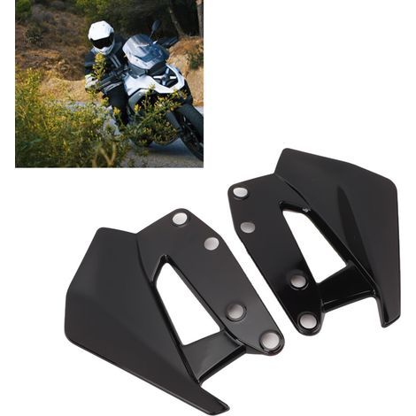Déflecteurs latéraux de pare-brise noirs à profil aérodynamique élevé pour R1300GS 2024+ (1/5)