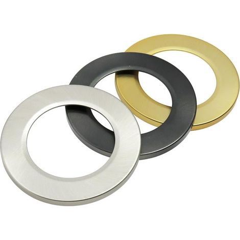 IluminaShop - Kit 3 Aros para Downlight LED Road (Niquel, Negro, Dorado)  Negro (1/4)