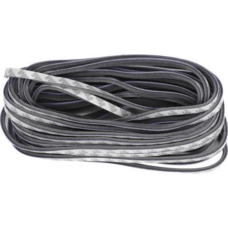 Selbstklebendes Dichtungsband, Zugluftstopper, Fenster, Tür, Schalldämmung, Winddicht, Staubdicht, grau, 9 x 5 mm (1/5)