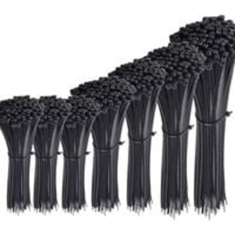 700 Pièce Colliers Nylon de Serrage de Noir, Longueurs 4"/ 6"/ 8"/ 10"/ 12" (1/5)