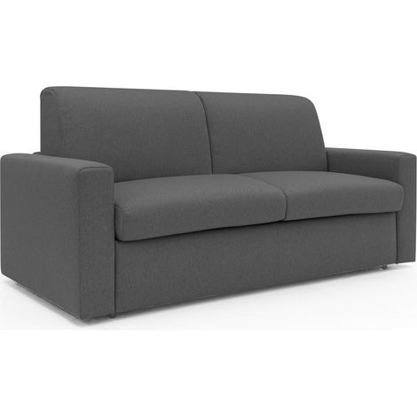 Kansas Schlafsofa mit 20 cm hohen Matratze aus wasserfestem Baumwollmischgewebe T13 172 cm (mat. 120x197) anthrazit