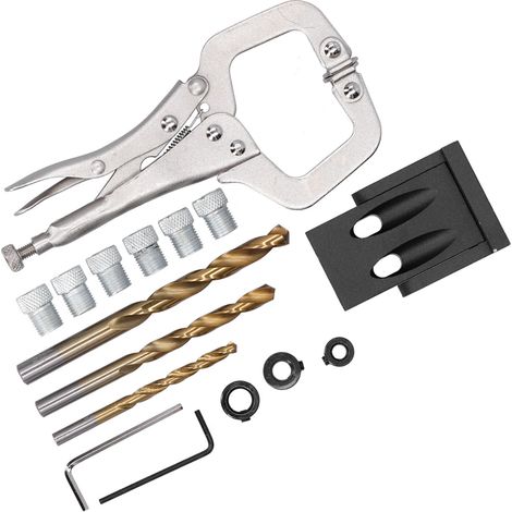 16-teiliges elektrisches Bohrmaschinen-Set mit 15°-Winkelbohrer und verzinktem Bohrer für die Holzbearbeitung (1/5)
