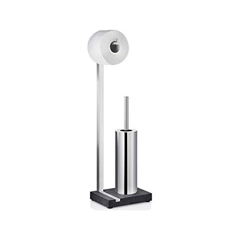 blomus MENOTO Scopino per WC, Opaco, Polystone, plastica, Acciaio Inox Satinato, Höhe 65 cm (1/4)