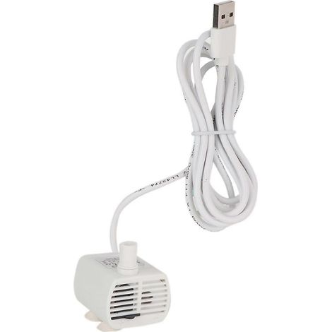 Pompe submersible USB pour mini fontaine d'aquarium, silencieuse et respectueuse de l'environnement, compatible avec les bassins et les abreuvoirs pour animaux. (1/5)