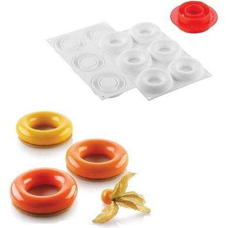 Silikomart Stampo silicone Promise 65 multiporzione 3D con cutter (1/5)