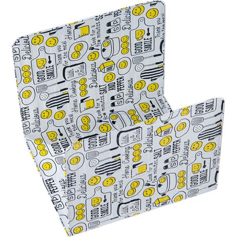 Pare-éclaboussures d'huile pliable en aluminium résistant à la chaleur, pour poêle à frire, motif visage souriant (1/5)
