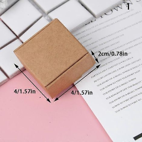 Lot de 10 boîtes cadeaux vierges en papier kraft brun, en forme d'avion, pour savon artisanal.