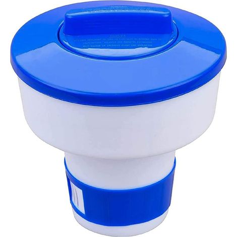 Dosatore galleggiante di cloro per piscine, 1 pezzo, 20 cm, dosatore automatico di cloro regolabile per piscine interne ed esterne, parchi acquatici, spa (1/5)