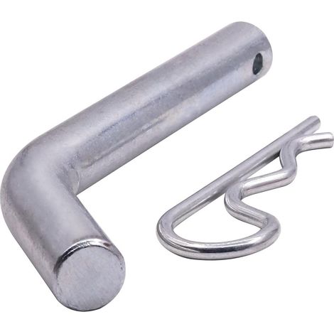 Goupille d'attelage courbée, goupille d'attelage et clip pour récepteur d'attelage de remorque, composants de remorquage, diamètre de 1,6 cm, convient aux récepteurs de 5,1 ou 6,3 cm (1/5)