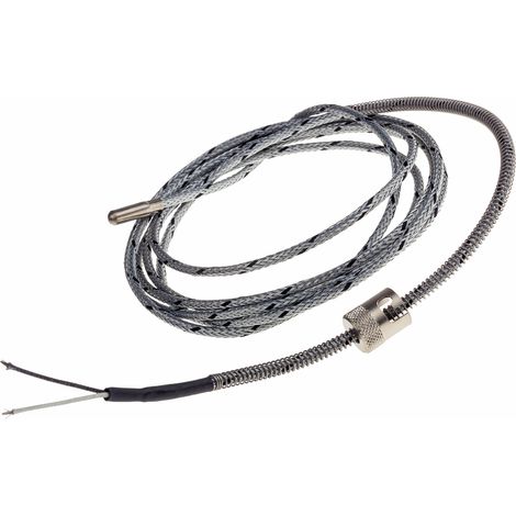 Thermocouple type J Ø 6mm, L 20mm, +600°C max à Câble ( Prix pour 1 )