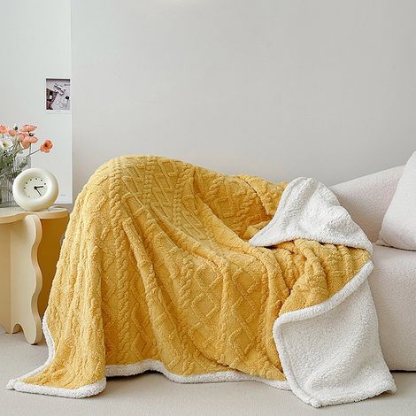 Couverture En Peluche Tafu - 150x200 cm - Velours Corail Épais - Pour Canapé, Sieste, Hiver - 1 Pièce (1/4)