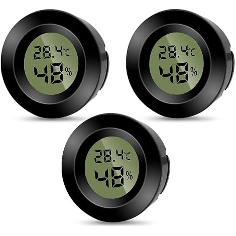 3PCS Hygromètre Numérique Thermomètre Intérieur Thermomètre D'ambiance Moniteur de Température et Humidimètre à Précision Capteur Humidité Température pour Terrasse/Jardin/Maison/Cave (1/5)
