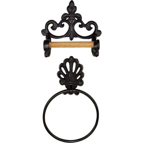 Industrial Cast Iron Wall Mounted Toilet Paper Roll Holder (1/5)