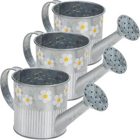 Arrosoir, seau en métal, jardinière en métal à motif marguerite, pot de fleurs pour la décoration intérieure, décoration de mariage, fenêtre (1/5)