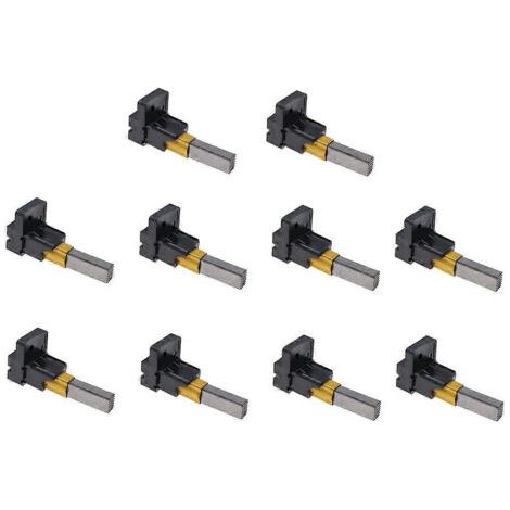 LAN Lot de 10 balais de charbon avec supports pour moteurs d'aspirateurs DC05, DC07 et DC08 (7 x 11 x 32 mm). (1/5)