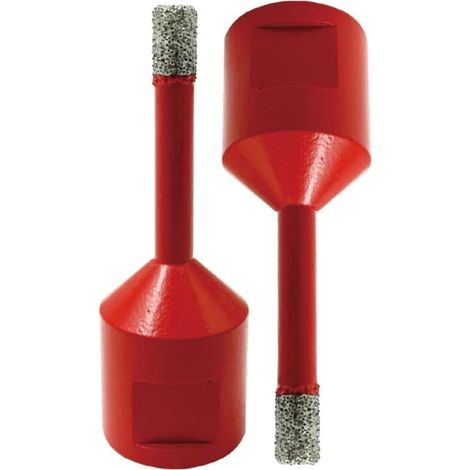 Foret diamanté 6 mm (1/4 po) - 2 pièces, foret diamanté brasé sous vide avec filetage 5/8-11, scie cloche diamantée pour porcelaine, céramique, granit, brique, marbre (standard 6 mm)