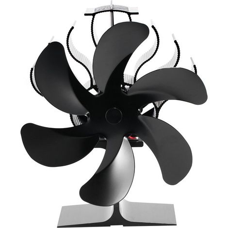 Ventilateur De Cheminée - 6 Pales - Fonctionne Par Chaleur - Démarrage Automatique À 70-110 °C - Silencieux 45 dB - Aluminium Anodisé - Pour Poêle À Bois Et Cheminée - 1 Pièce (1/5)