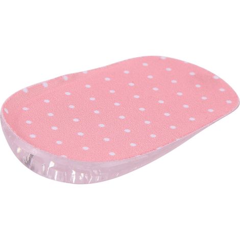 Semelles adhésives en gel silicone 1,5 cm, rehausse de taille, coussinets de talon rose, support de voûte plantaire orthopédique (1/5)