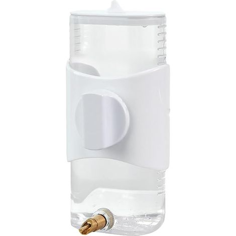 Papageien-Wasserspender – automatischer Vogel-Wasserspender für Käfig, großes Fassungsvermögen, leicht zu reinigen, weiß, 6,29 x 2,95 x 2,95 Zoll, ideal für den Heimgebrauch