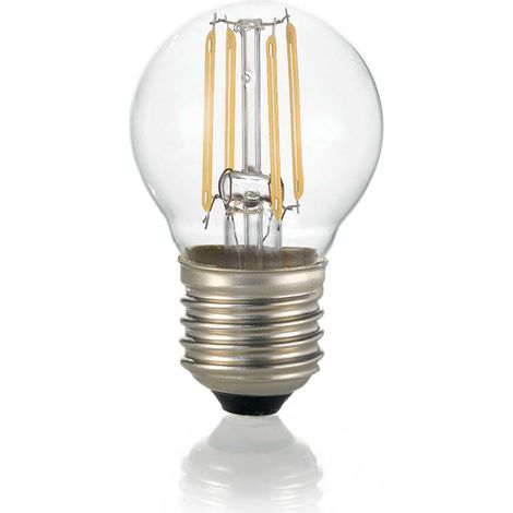 10 Lampadine Led Sfera E27 4 Watt 4000 K 450 Lm H. 7,5 Trasparente