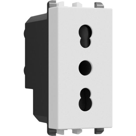 Presa elettrica bipasso 16a 250v 1 modulo urmet 27303.b civile lybra
