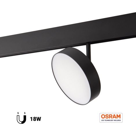 Luminaria Circular LED Para Carril Magnético 48V - Ø14.2cm - 18W - Blanco Neutro