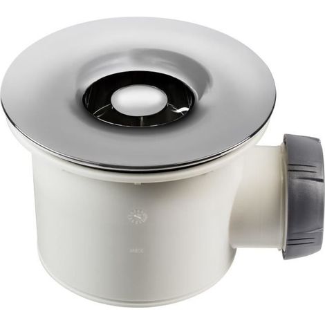 WIRQUIN BONDE DE DOUCHE TOURBILLON - Ø 90 MM - GRILLE EN ABS CHROME 34060401 (1/5)