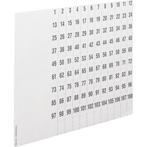 Hager – Étiquette auto-collante 29,7 cm – ZZ90C – Papier blanc avec impression noir – Lot de 1080 étiquettes pour usage universel
