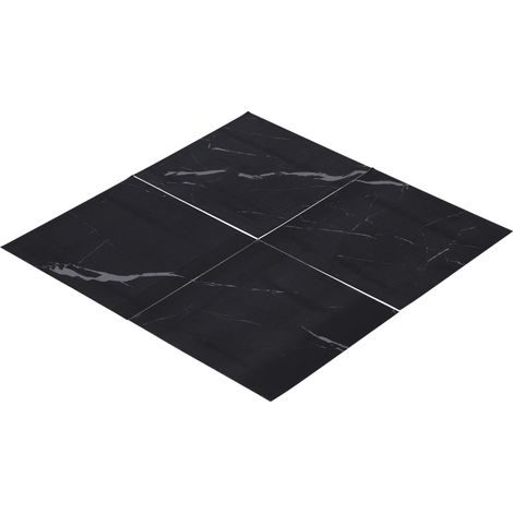 Lot de 4 autocollants adhésifs épais en PVC imperméable, motif marbre, adhésif puissant, résistants à l'humidité, pour sol de salle de bain, style cristal, 30 x 30 cm, DLSF-01 (1/5)