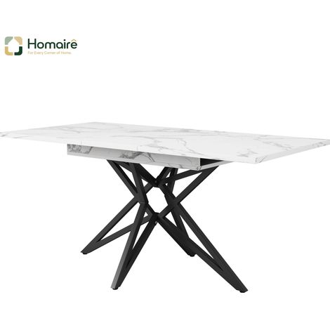 Esstisch MDF weiß 120 x 80 x 76 cm HOMAIRE (1/5)