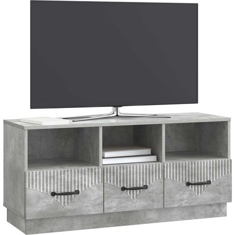 Maison Exclusive - Meuble TV Gris béton 102 x 34,5 x 47 cm Bois d'ingénierie