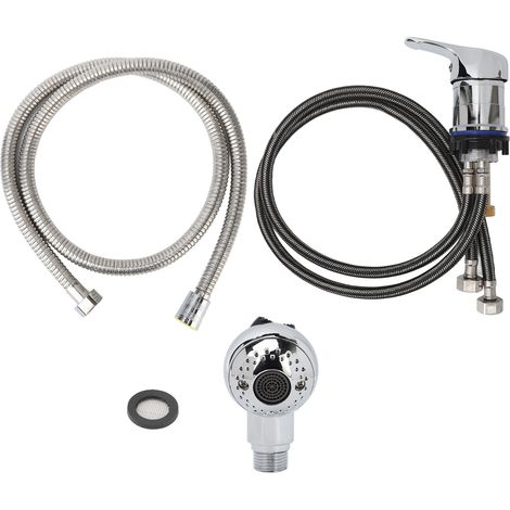 Lanceur de lavabo pour shampooing 70cm tuyau flexible 120cm douchette pressurisée kit coiffure salon (1/5)