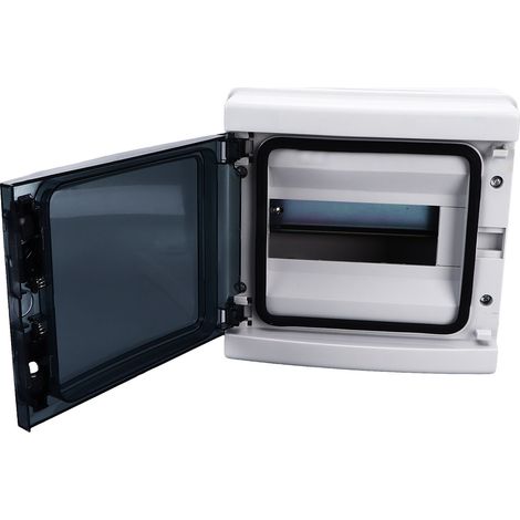 Verteilerkasten mit Schutzfunktion, 8-fach, DIN-Schienenmontage, IP65 wasserdicht, transparente Abdeckung (1/5)