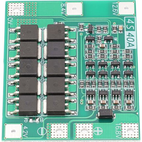 4-adrige Li-Ionen-Schutzplatine 40 A DC 16,8 V, Lithium-Batterieschutzmodul, verbesserte Version (1/5)