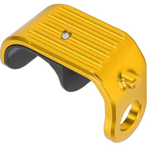 E-förmige Fahrradschlaufe aus Aluminiumlegierung und poliertem Kunststoff, leichtes Design, Fahrradhaken, E-Schlaufe für Brompton, goldfarben (1/5)