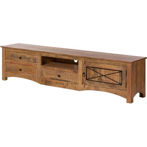 TV-Board Akazie 220x40x50 natur versiegelt NATURE OF SPIRIT 244
