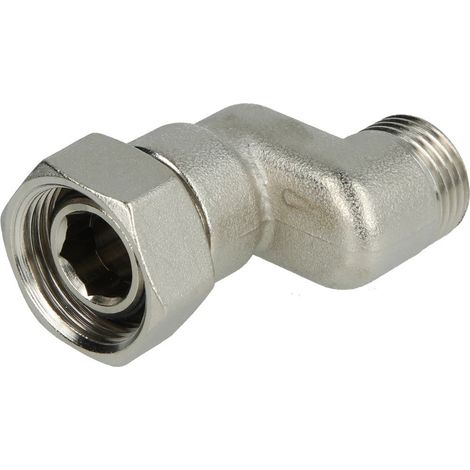 Raccord à visser excentrique en S 1/2'' x écrou à chapeau 3/4'' 20 mm