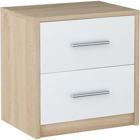 Comodino BODO 2S BIANCO-SONOMA