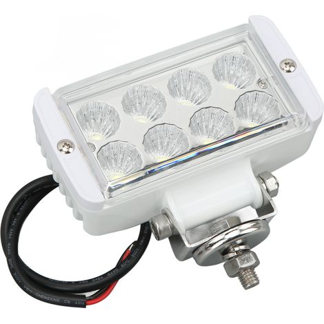 Barre lumineuse LED 16W 12V-24V imperméable, phare de travail universel pour poids lourds, 4x4, bateaux et usage extérieur (1/5)