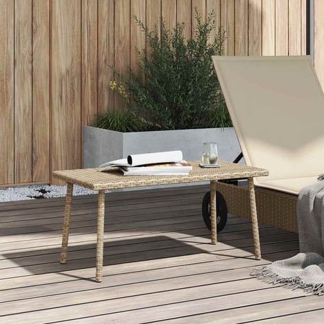 Maison Exclusive - Garten-Couchtisch Rechteckig Beige 80x40x37 cm