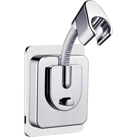 Supporto per soffione doccia senza foratura, supporto per soffione doccia regolabile con adattatore in silicone, montaggio a parete, adesivo forte, supporto per soffione doccia per bagno (1/5)