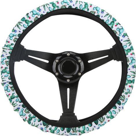 Housse de volant en néoprène, mignonne et tendance, motif cactus, bonne prise en main, universelle pour voiture (1/5)