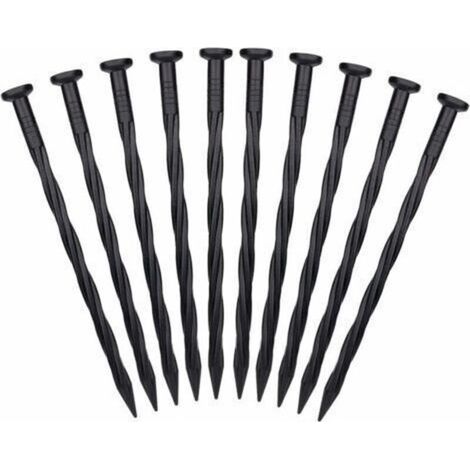 10 Pièces Clous Bordure de Gazon, Piquets d'ancrage de Jardin en Plastique Clou de Sol pour Tente Piquets de Jardin en Spirale pour Bordure de Pavé Gazon Artificiel (1/4)