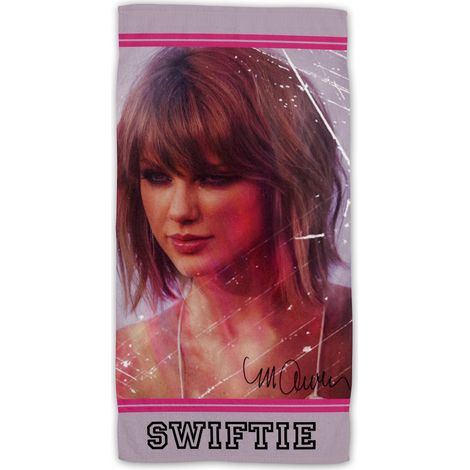 Swiftie Baumwolle Strandtuch Frottee Badetuch mit Premium Druck, 70x140 cm (1/2)