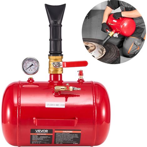 Canon à Air 18,9 L, Booster de Pneu avec Pression de Service 0,6-0,8 MPa, Gonfleur Pneumatique de Pneu pour Pick-up, Camion, VTT, Jeep, Fourgonnette, Tracteur Tondeuse, Camping-car, Rouge (1/5)
