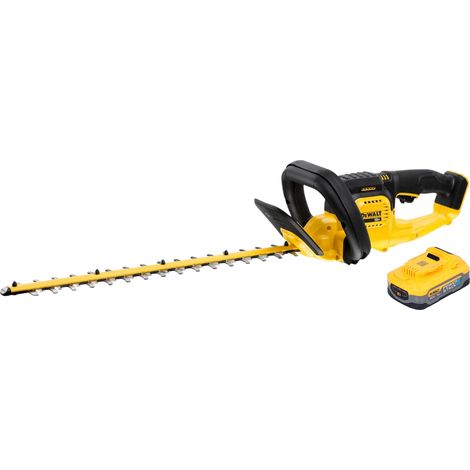 Cortasetos a batería Dewalt DCMHT 563 N de 18 V y 55 cm + 1 batería Powerstack de 5,0 Ah —sin cargador— (1/4)