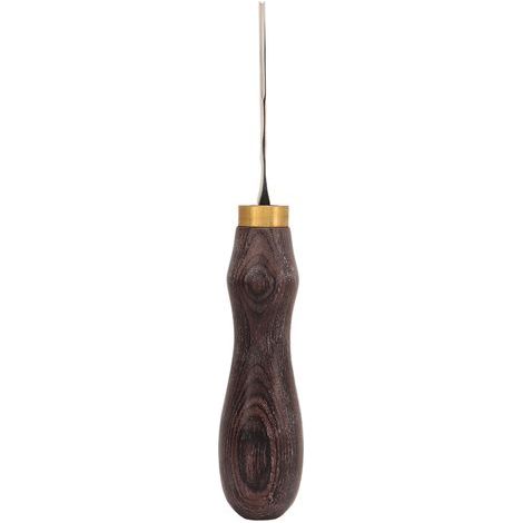 Tragbarer, professioneller Lederabschräger mit Griff aus Ebenholz und 2 x 0,7 mm Klingen – Werkzeug zum Schneiden und Basteln von Leder (1/5)