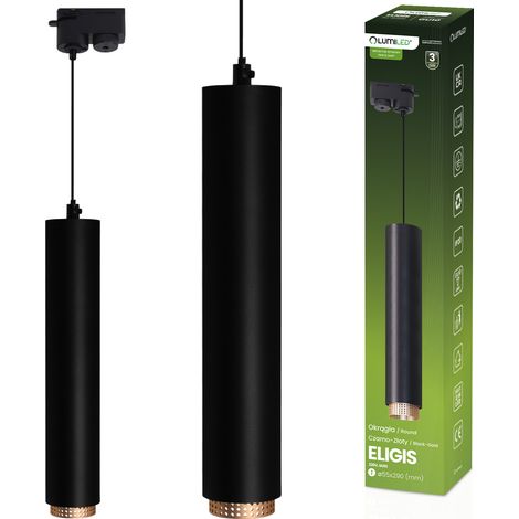Hängeleuchte 29 cm, LED-Spot GU10, ELIGIS, Schwarz, LUMILED (1/5)